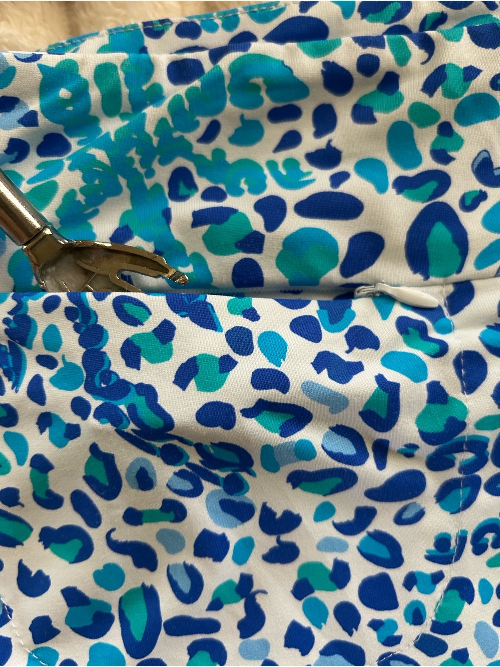 Lulu-B Blue & Teal Palm Print skort - Picture 4 of 4